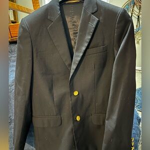 Class Club Black Men's Blazer with Gold Buttons